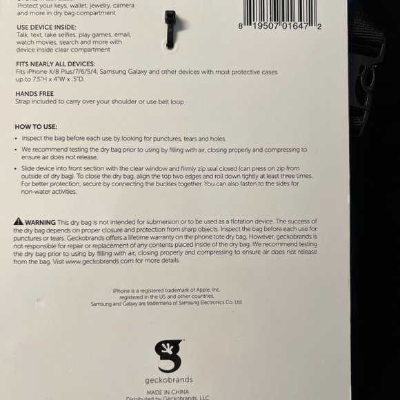 Gecko Brands Waterproof Dry Tote NWT - Picture 3 of 4